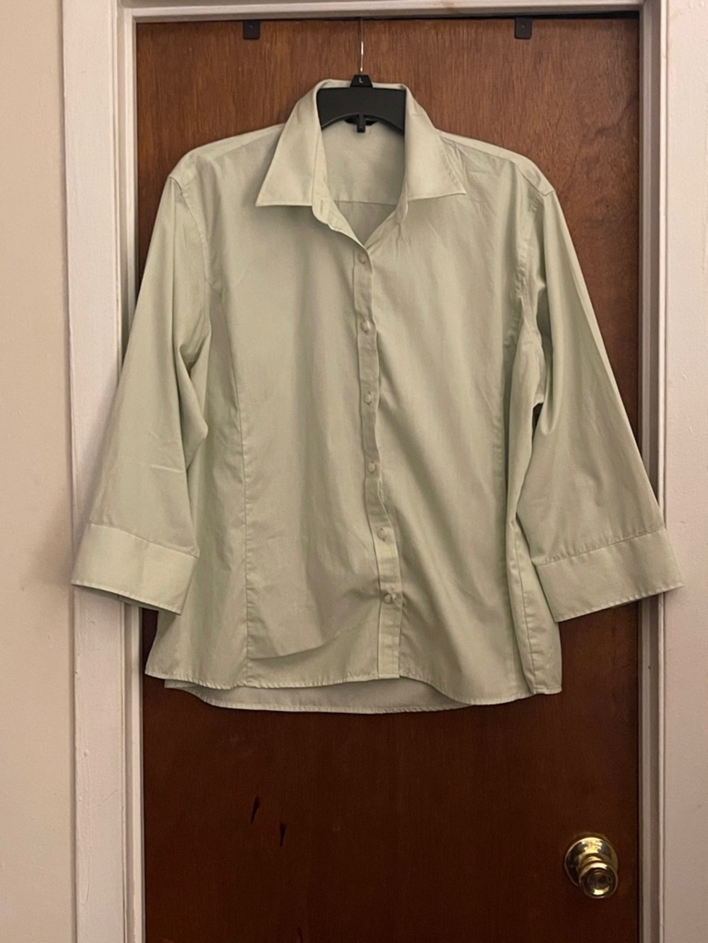 Jockey Women's Light Sage Green Button-Down Shirt